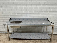 Silco - rvs spoel/aanvoertafel - ongebruikt