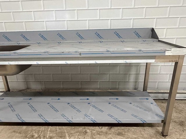Silco - rvs spoel/aanvoertafel - ongebruikt - afbeelding 5 van  7