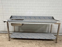 Silco - rvs spoel/aanvoertafel - ongebruikt - afbeelding 6 van  7