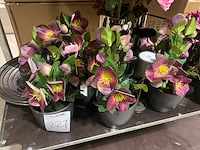 Silka en emerald kunstbloemen op vazen - afbeelding 2 van  6