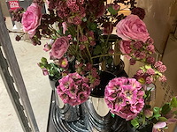 Silka en emerald kunstbloemen op vazen - afbeelding 4 van  6