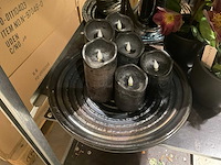 Silka en emerald kunstbloemen op vazen - afbeelding 6 van  6