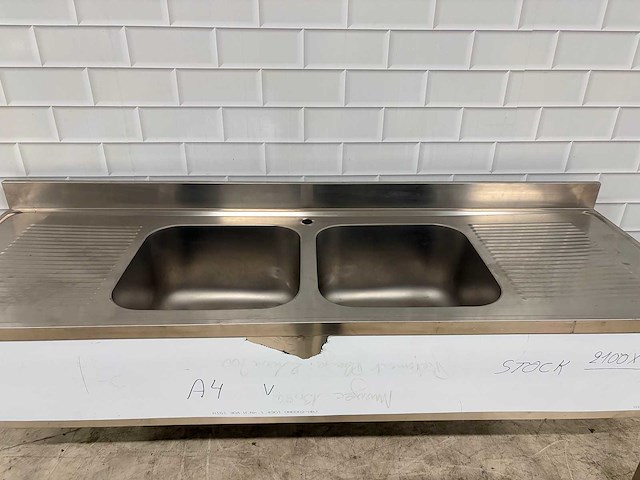 Silko - rvs spoeltafel met dubbel spoelbak - ongebruikt - afbeelding 3 van  7