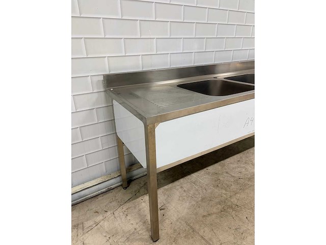 Silko - rvs spoeltafel met dubbel spoelbak - ongebruikt - afbeelding 6 van  7