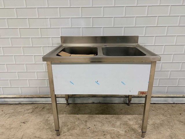 Silko - rvs spoeltafel met dubbele spoelbak ongebruikt - afbeelding 1 van  8
