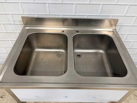 Silko - rvs spoeltafel met dubbele spoelbak ongebruikt - afbeelding 4 van  8