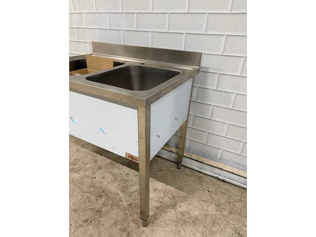 Silko - rvs spoeltafel met dubbele spoelbak ongebruikt - afbeelding 7 van  8