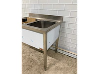 Silko - rvs spoeltafel met dubbele spoelbak ongebruikt - afbeelding 7 van  8
