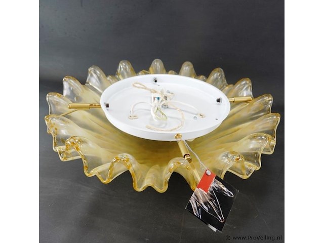 Sillux cortina design roberto caddeo handgeschapen grote glazen plafonniere - afbeelding 5 van  5