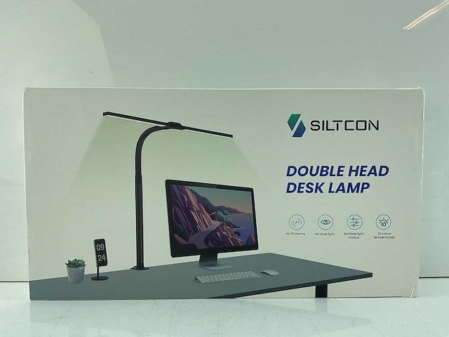 Siltcon - double head desk lamp - bureaulamp (2x) - afbeelding 1 van  4