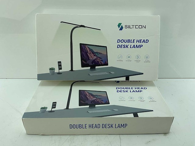 Siltcon - double head desk lamp - bureaulamp (2x) - afbeelding 3 van  4