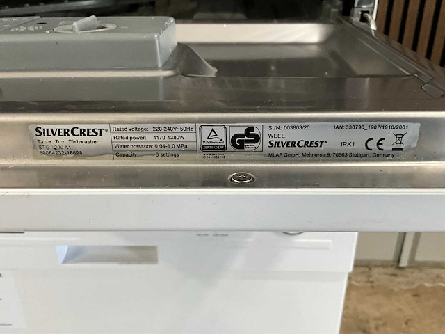 Silvercrest stg12a1 tafelmodel vaatwasser - afbeelding 4 van  4