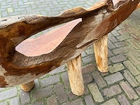 Silvijn meubels wortel houten bank - afbeelding 3 van  13