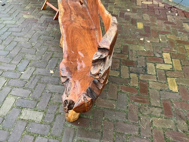 Silvijn meubels wortel houten bank - afbeelding 5 van  13