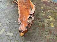 Silvijn meubels wortel houten bank - afbeelding 5 van  13
