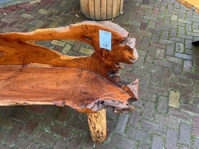Silvijn meubels wortel houten bank - afbeelding 7 van  13