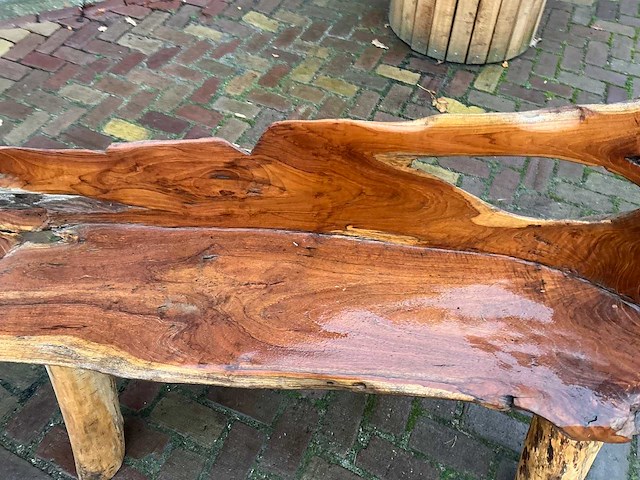 Silvijn meubels wortel houten bank - afbeelding 8 van  13