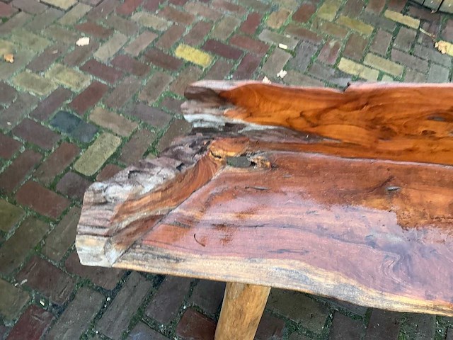 Silvijn meubels wortel houten bank - afbeelding 9 van  13