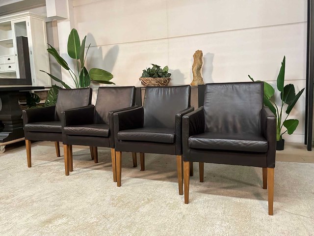 Simon leren eetkamerstoel (4x) - afbeelding 2 van  10