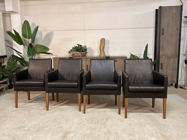 Simon leren eetkamerstoel (4x) - afbeelding 4 van  10