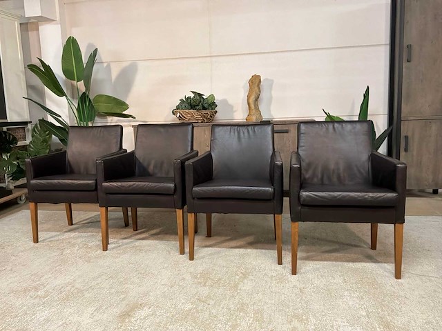 Simon leren eetkamerstoel (4x) - afbeelding 6 van  10