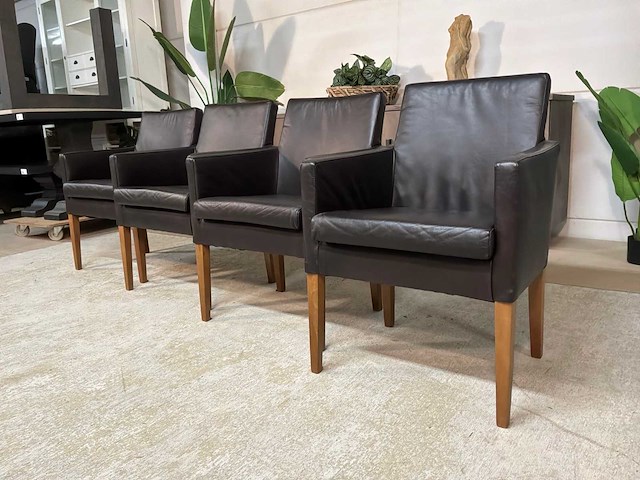 Simon leren eetkamerstoel (4x) - afbeelding 7 van  10