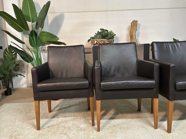 Simon leren eetkamerstoel (4x) - afbeelding 8 van  10