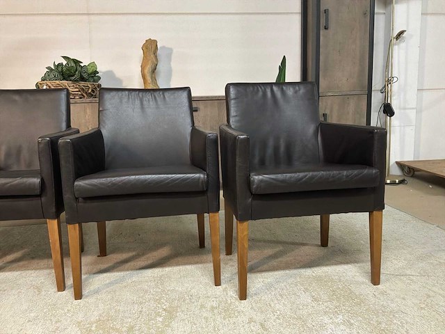 Simon leren eetkamerstoel (4x) - afbeelding 9 van  10