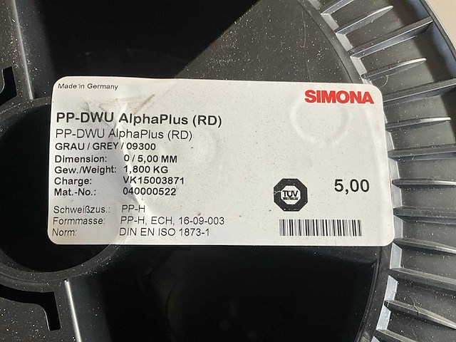 Simona pp-dwu alphaplus (rd) rol kunststof lasdraad (56x) - afbeelding 4 van  4