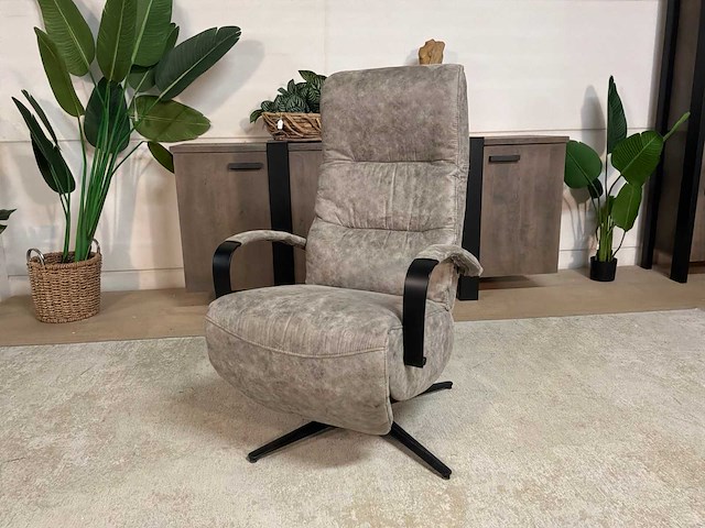 Simone electrische leren relax fauteuil - afbeelding 2 van  8
