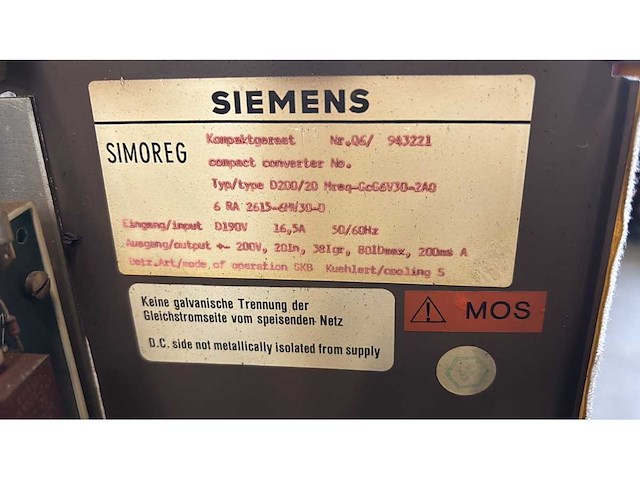 Simoreg - d200/20 6ra2615-6mv30-0 - electronica - afbeelding 6 van  7