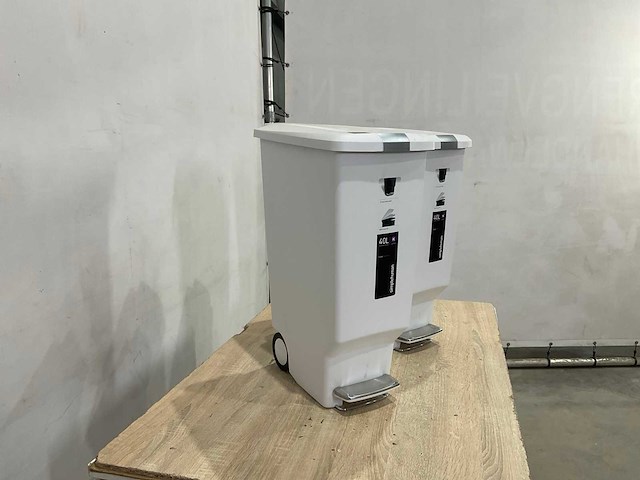 Simplehuman - 40 liter - afvalbak mobiel (2x) - afbeelding 2 van  8