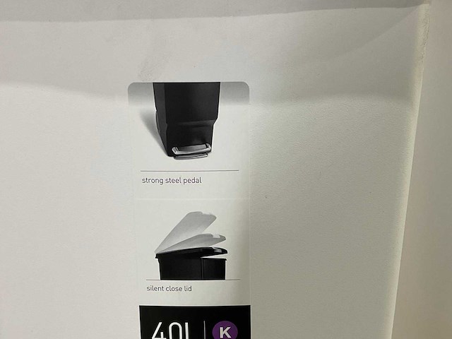 Simplehuman - 40 liter - afvalbak mobiel (2x) - afbeelding 7 van  8