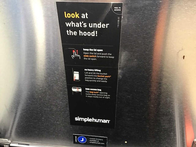 Simplehuman pendaal afvalbak - afbeelding 3 van  4