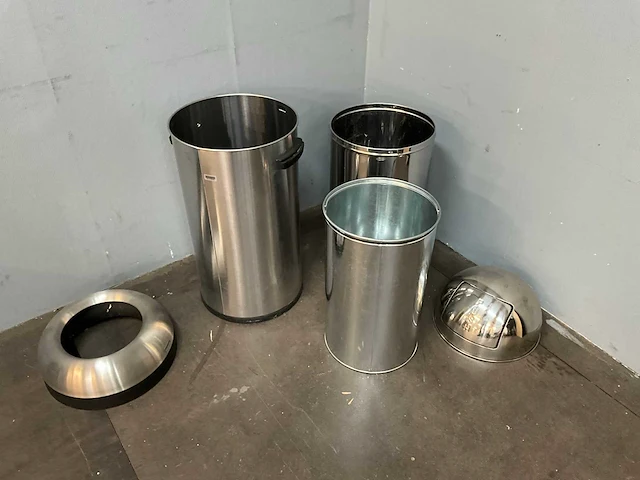 Simplehuman / push prullenbak afvalbak (2x) - afbeelding 2 van  5