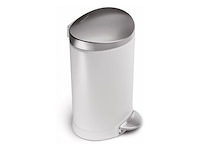 Simplehuman semi-round prullenbak 6 l mat rvs - afbeelding 1 van  2