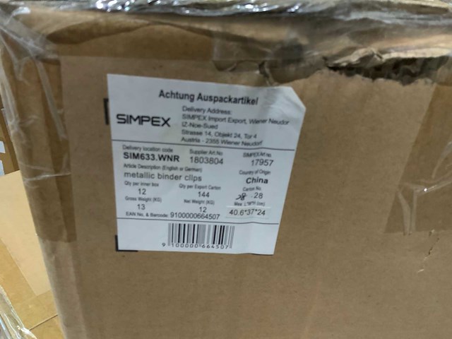 Simplex metalen bindclips (288x) - afbeelding 3 van  4