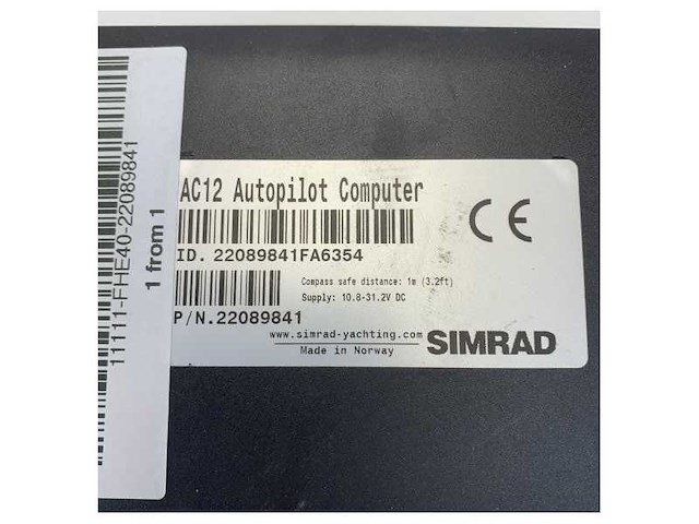 Simrad 22089841 ac12 autopilot control computer - processor for motor and sailboat - afbeelding 4 van  4