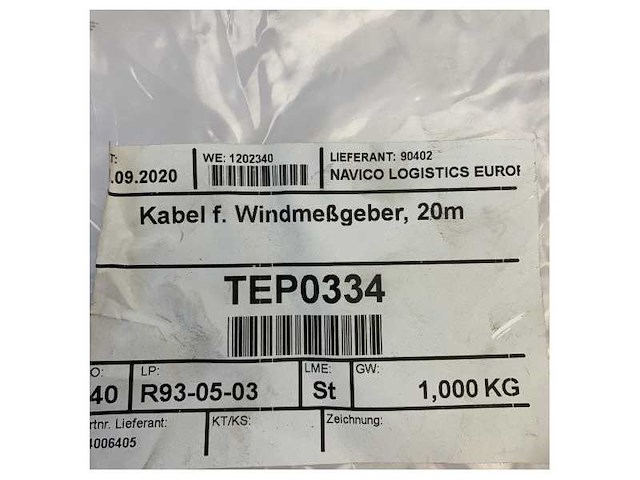 Simrad masthead windsensor cable 20m nmea2000 - simnet - 24006405 - afbeelding 6 van  6