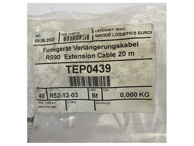 Simrad rs90 vhf toestel verlengkabel 20m - 000-11727-001 - afbeelding 5 van  6