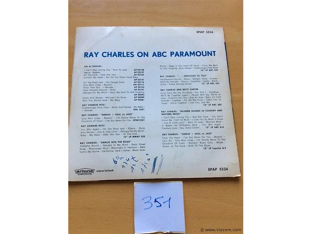 Single ray charles - afbeelding 2 van  2