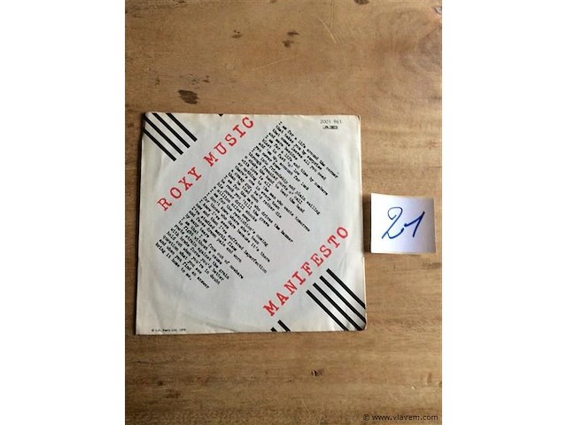 Single roxy music - afbeelding 2 van  2