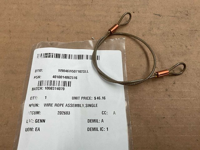 Single wire rope assembly - afbeelding 1 van  2