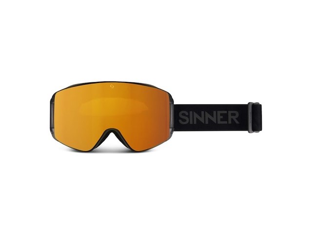 Sinner aura skibril mat zwart/oranje - afbeelding 1 van  3
