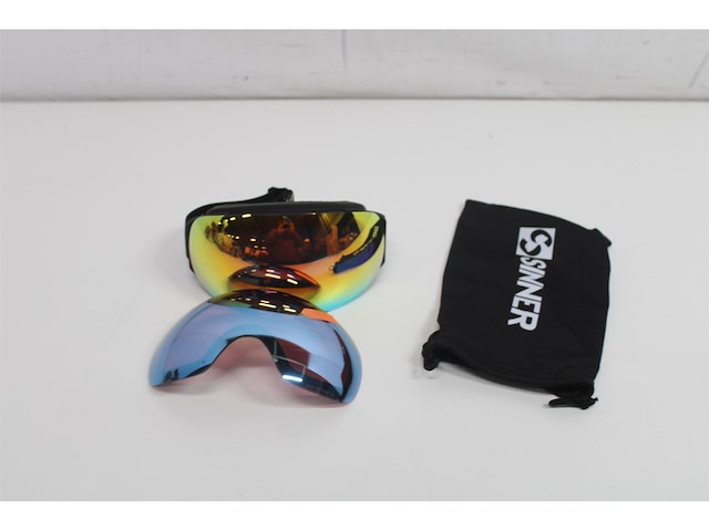 Sinner avon skibril mat zwart incl 2 lenzen one size - afbeelding 5 van  6