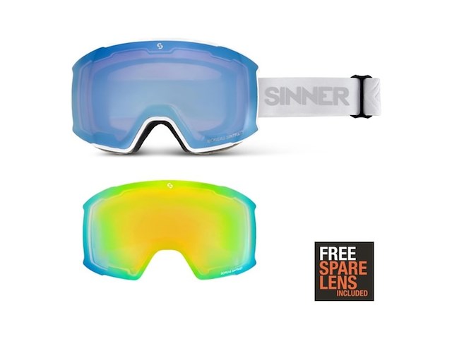Sinner boreas skibril wit sintrast lens - afbeelding 1 van  1