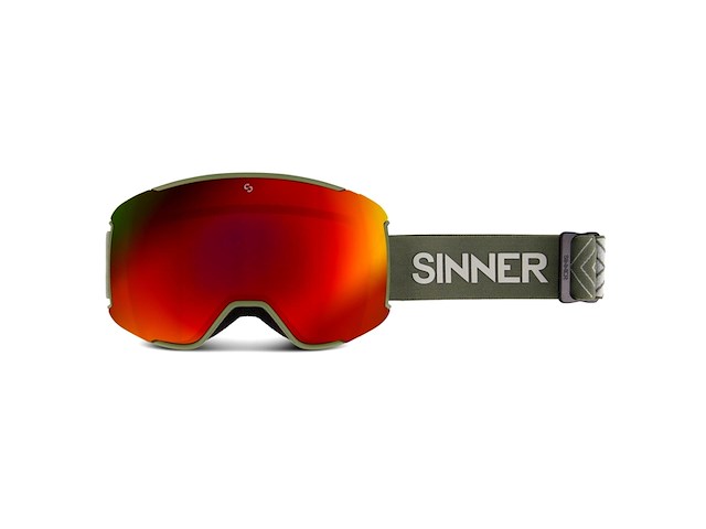 Sinner snowflake skibril mosgroen incl 2 lenzen - afbeelding 2 van  4