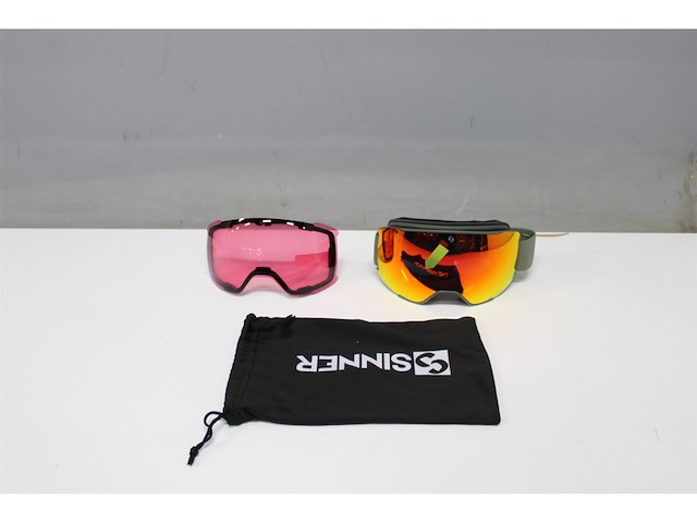 Sinner snowflake skibril mosgroen incl 2 lenzen - afbeelding 3 van  4