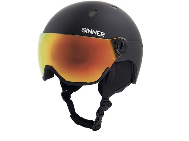 Sinner titan visor ski helm zwart - afbeelding 1 van  3