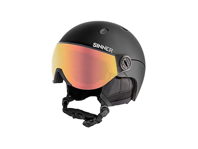 Sinner titan visor skihelm mat zwart maat 53 - afbeelding 1 van  1